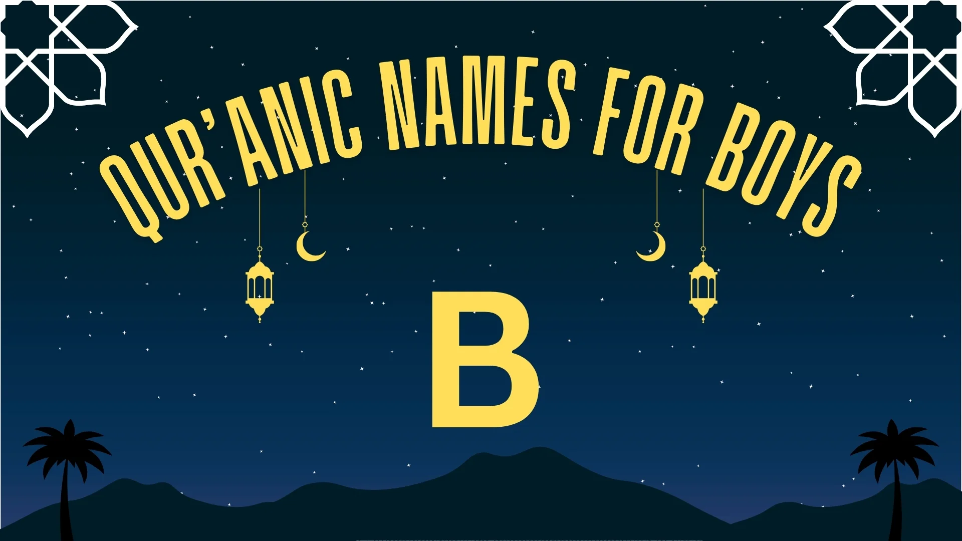 Quranic names for boys beginning with the letter B