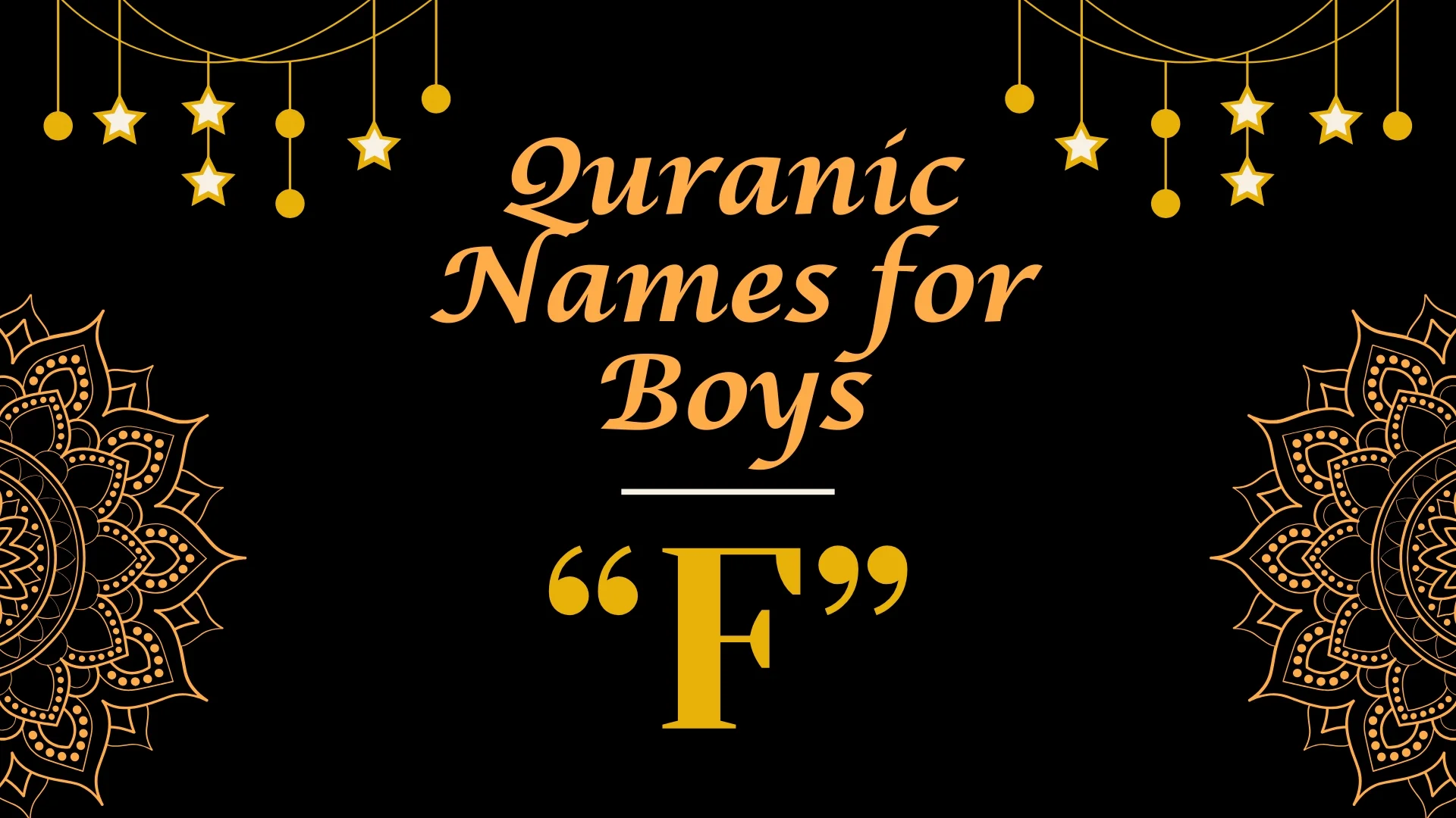 Quranic names for boys that start with F