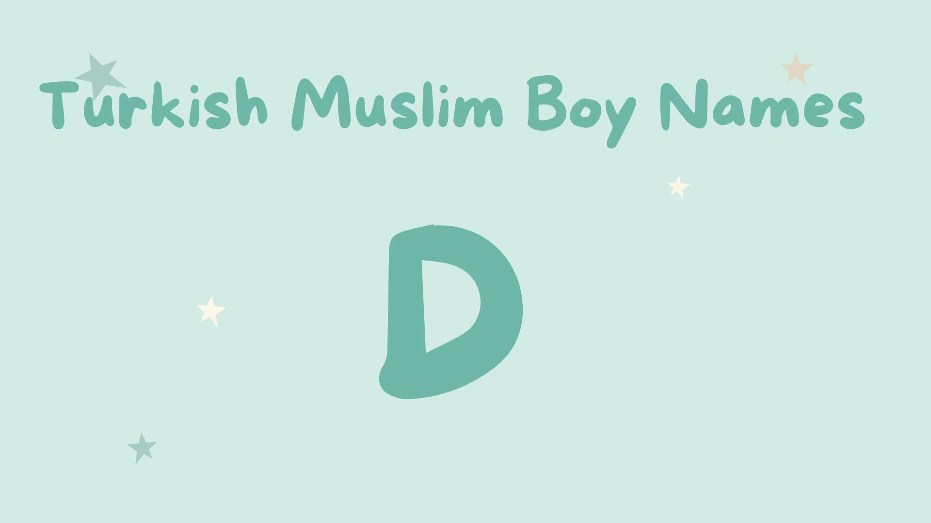 Turkish Muslim boy names that start with D