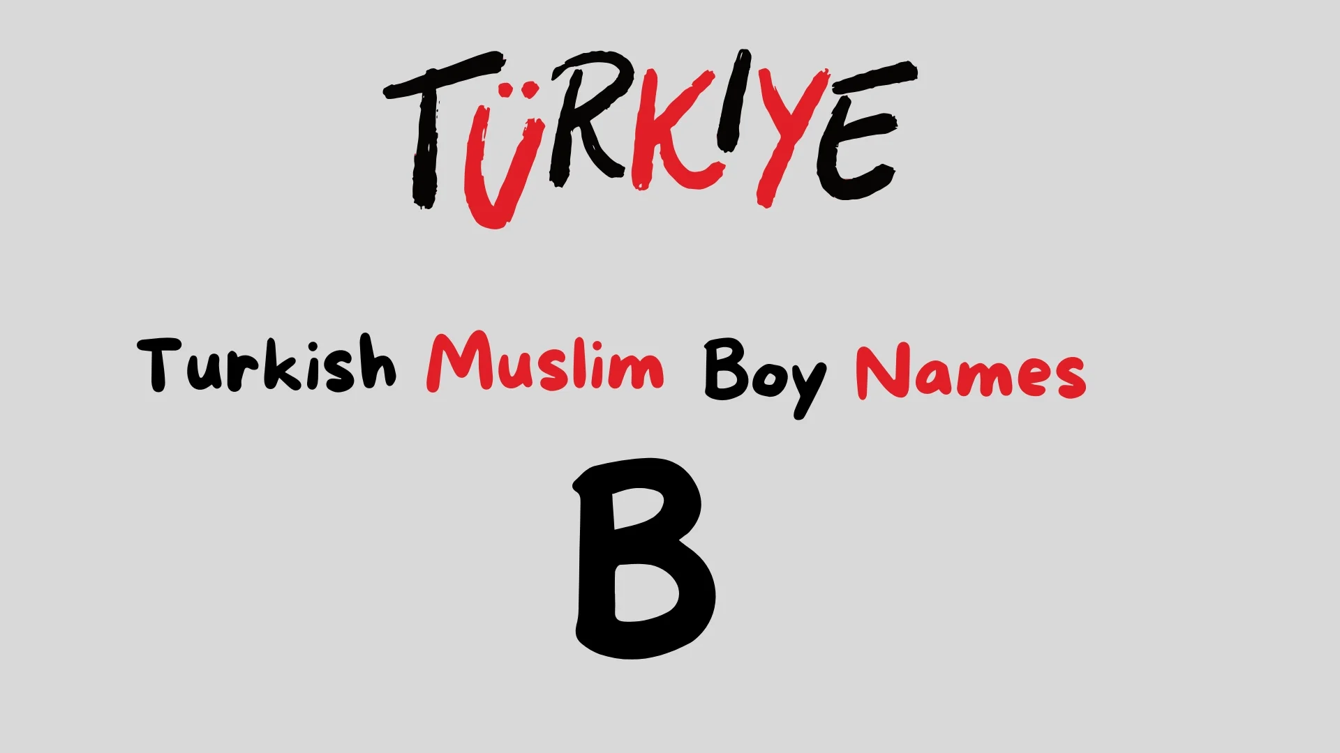 Turkish Muslim boy names that start with B