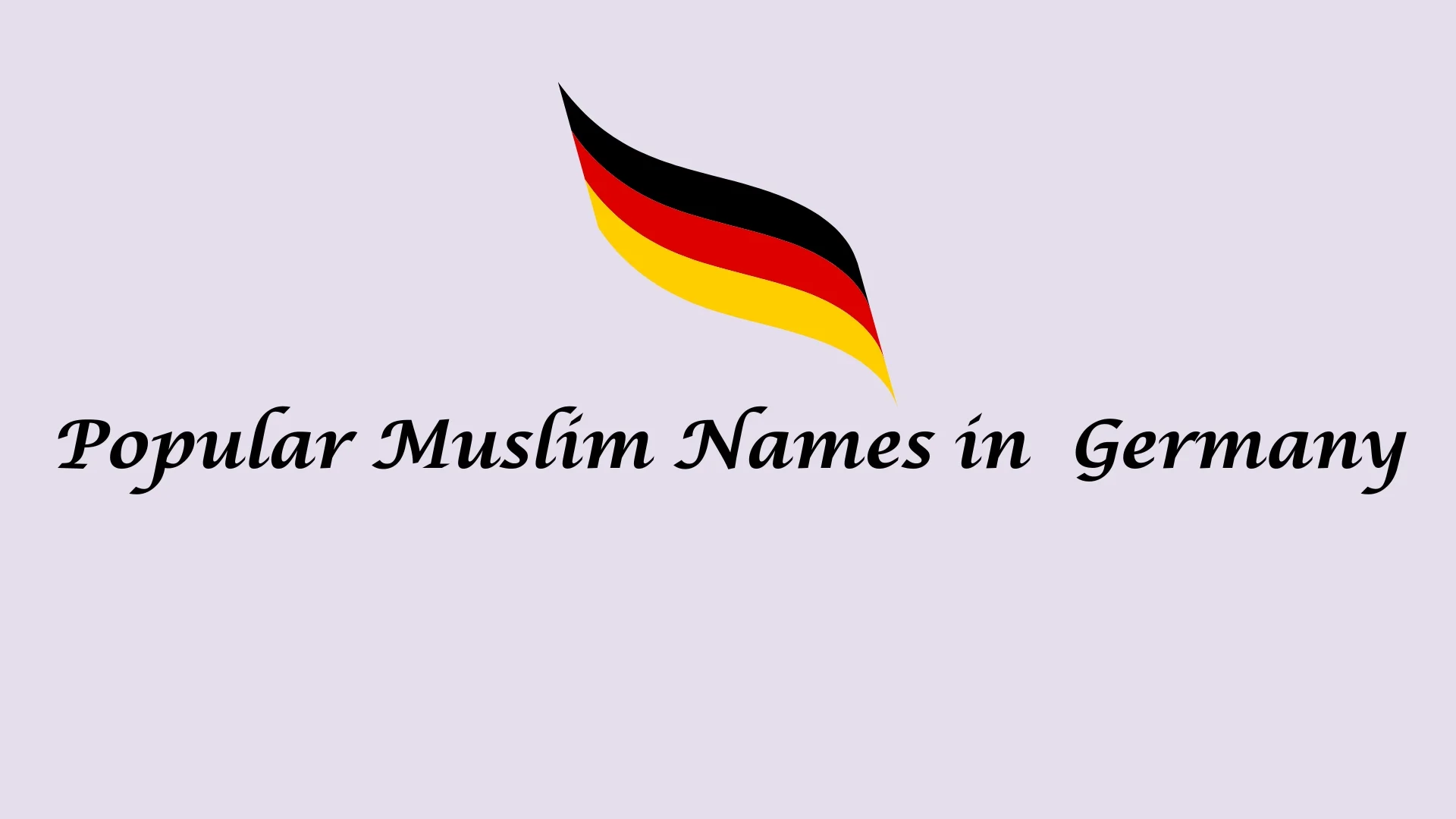 Popular Muslim names in Germany