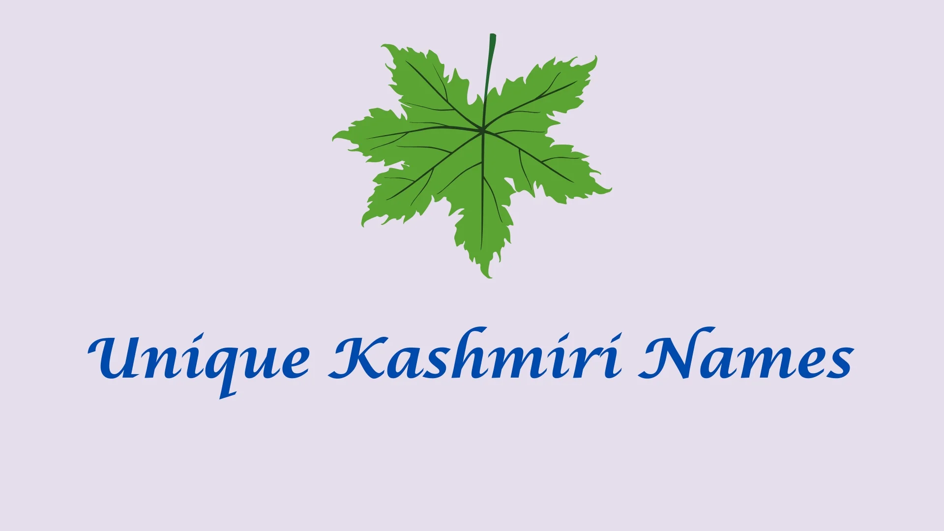 Unique Kashmiri Names