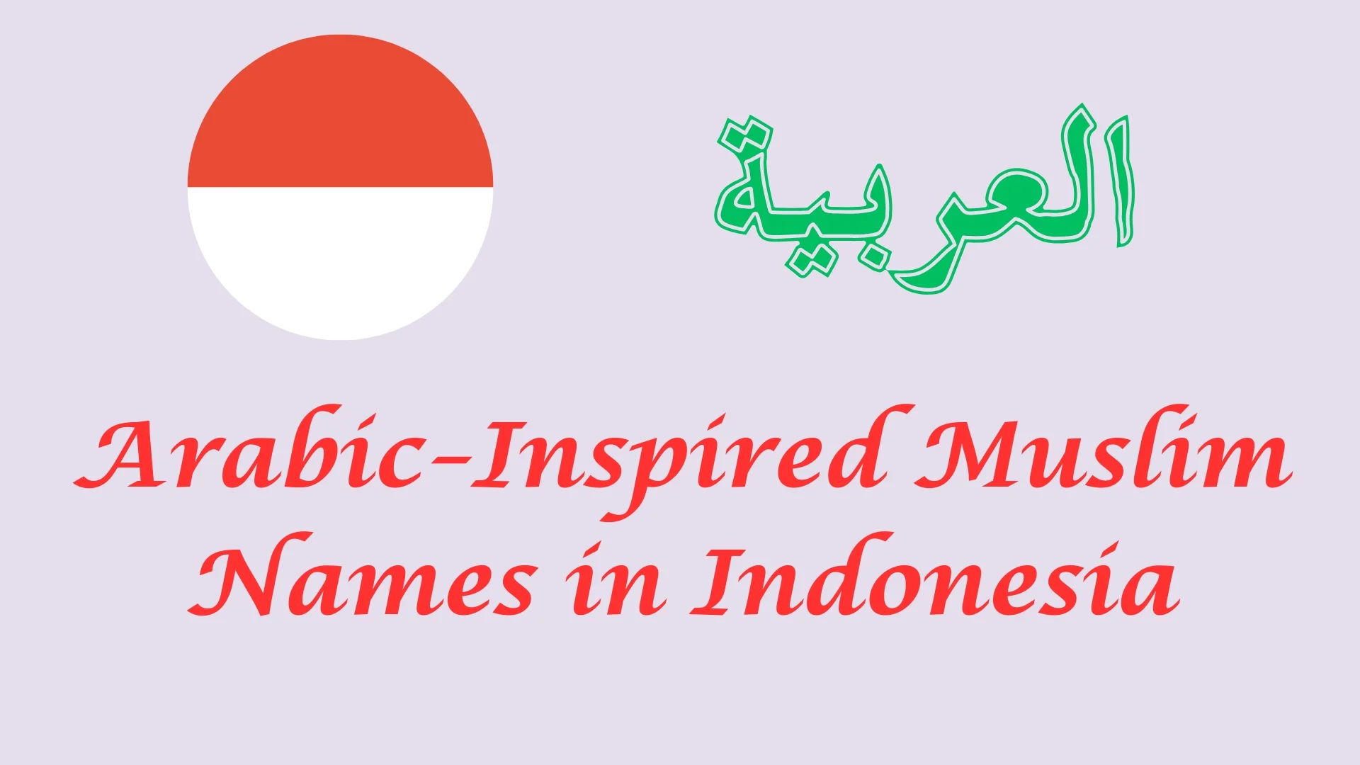 Arabic-inspired Muslim names in Indonesia